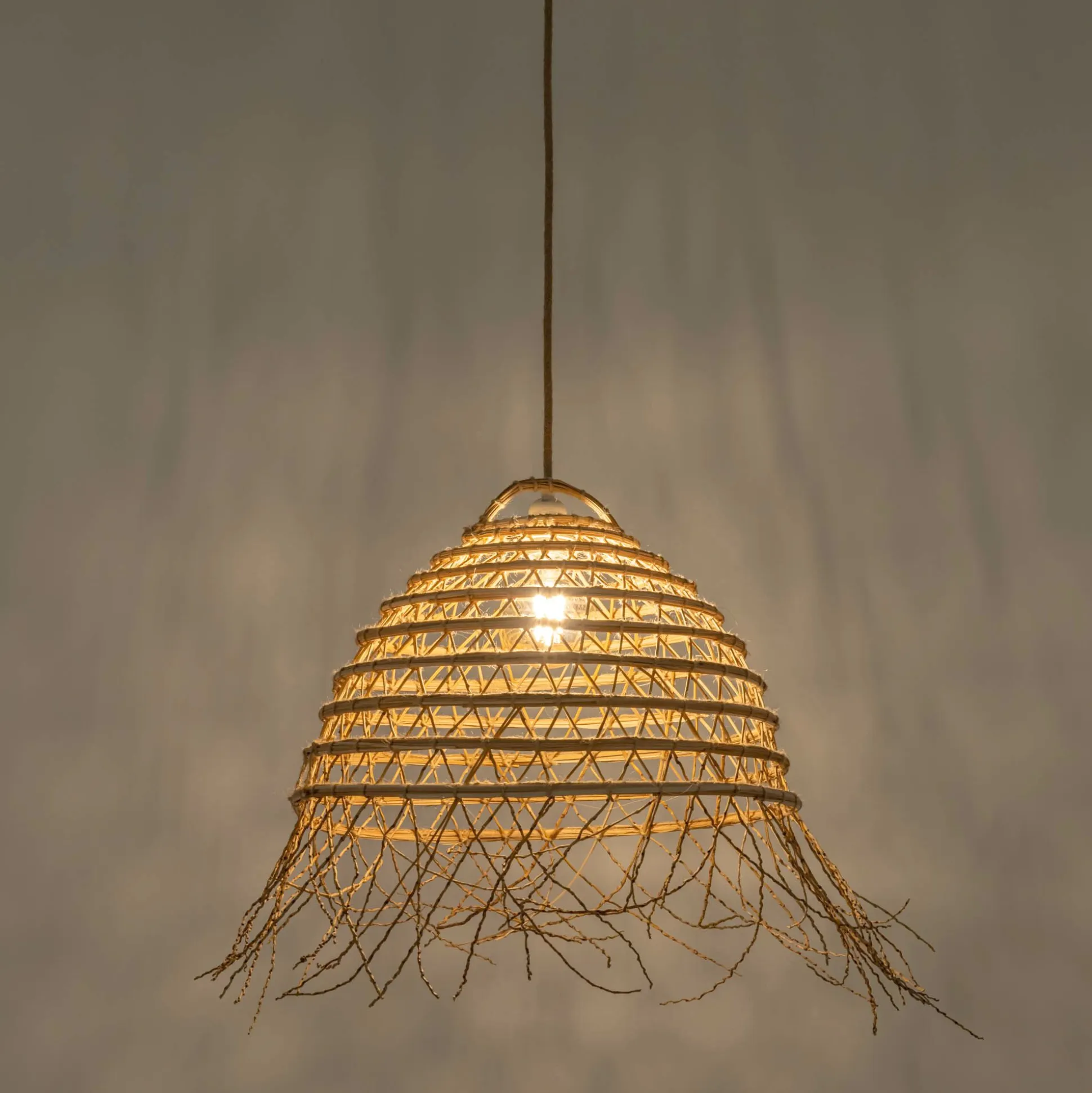 Suspension non électrifiée en fibres de palmier D50cm - naturel