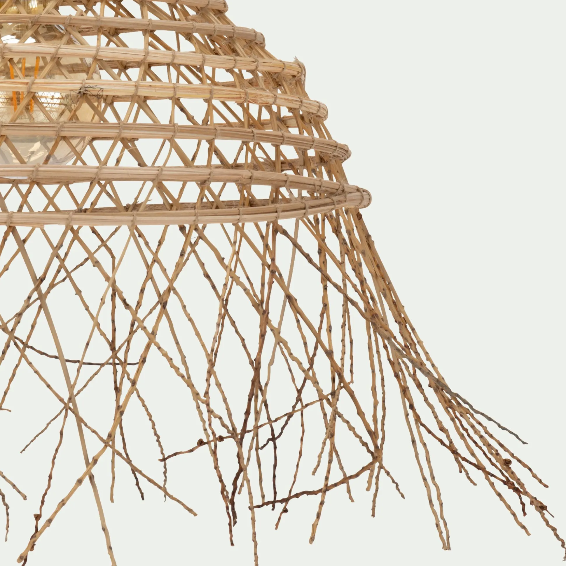 Suspension non électrifiée en fibres de palmier D50cm - naturel
