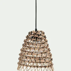 Suspension non électrifiée en fibre de palmier - naturel H22xD24cm