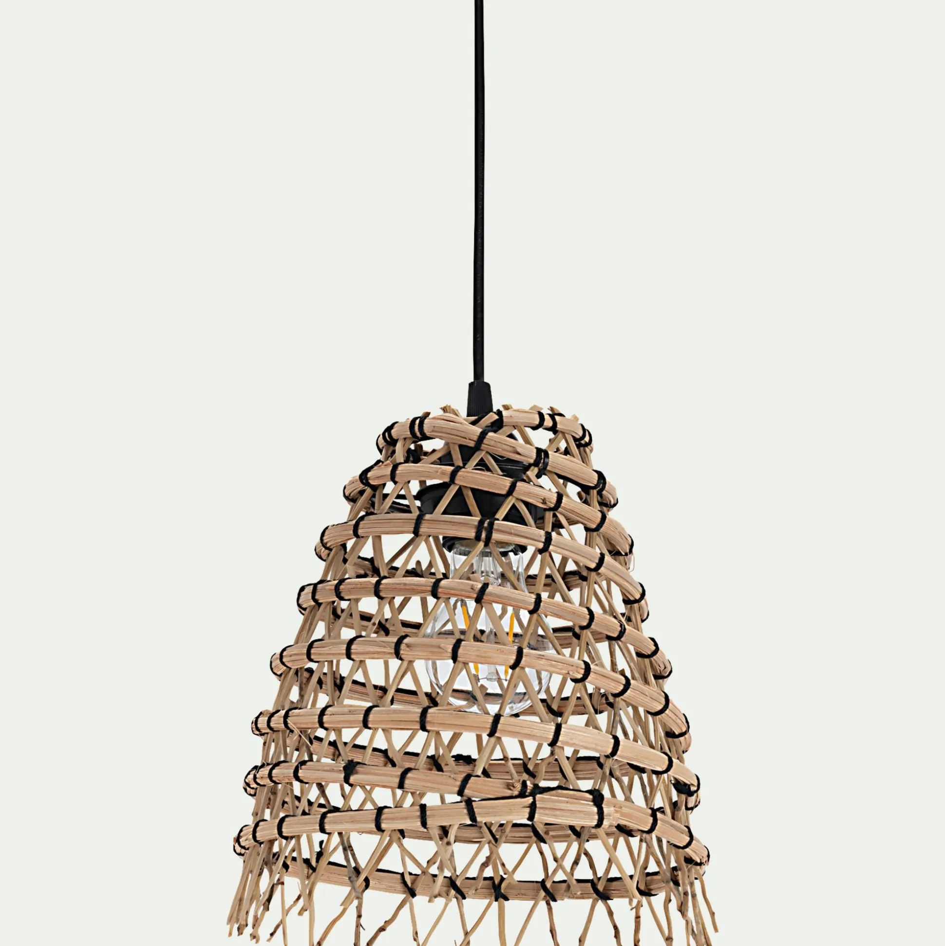 Suspension non électrifiée en fibre de palmier - naturel H22xD24cm
