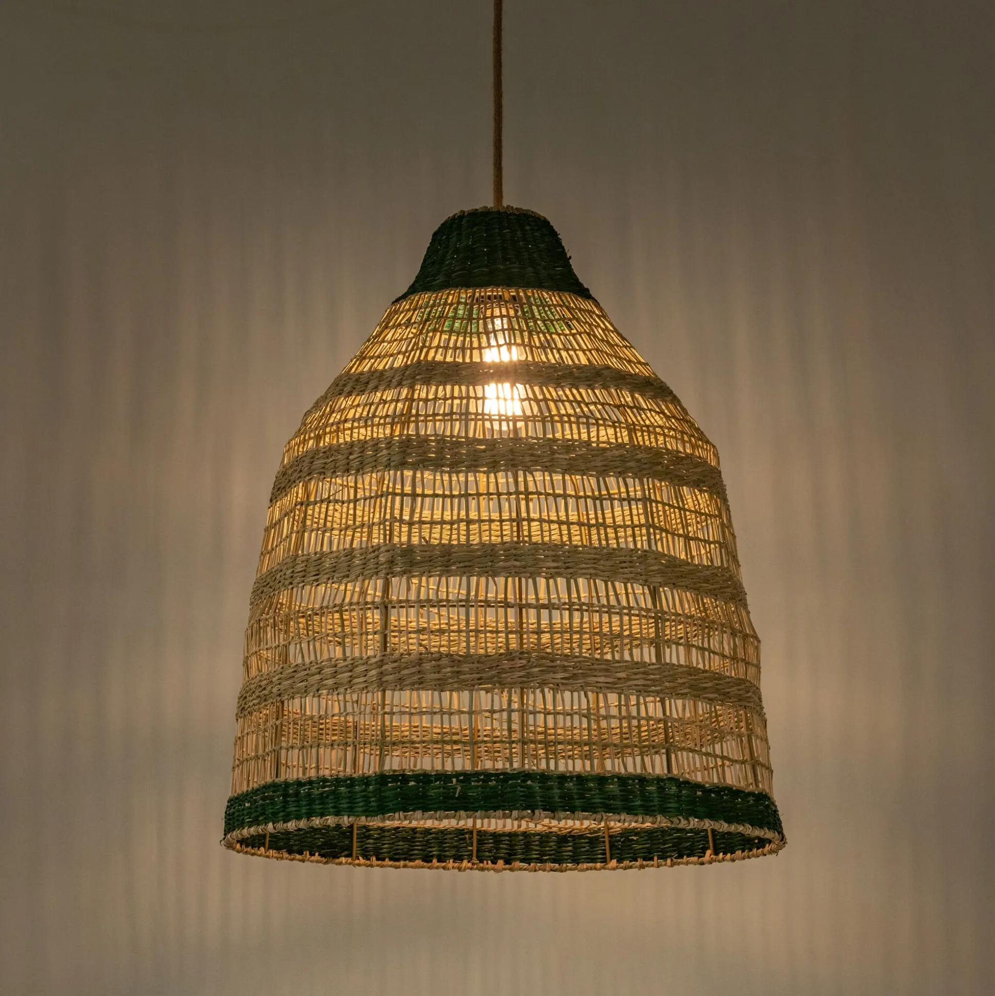 Suspension non électrifiée en jonc de mer D50cm - naturel