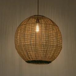 Suspension non électrifiée en jonc de mer D57cm - naturel