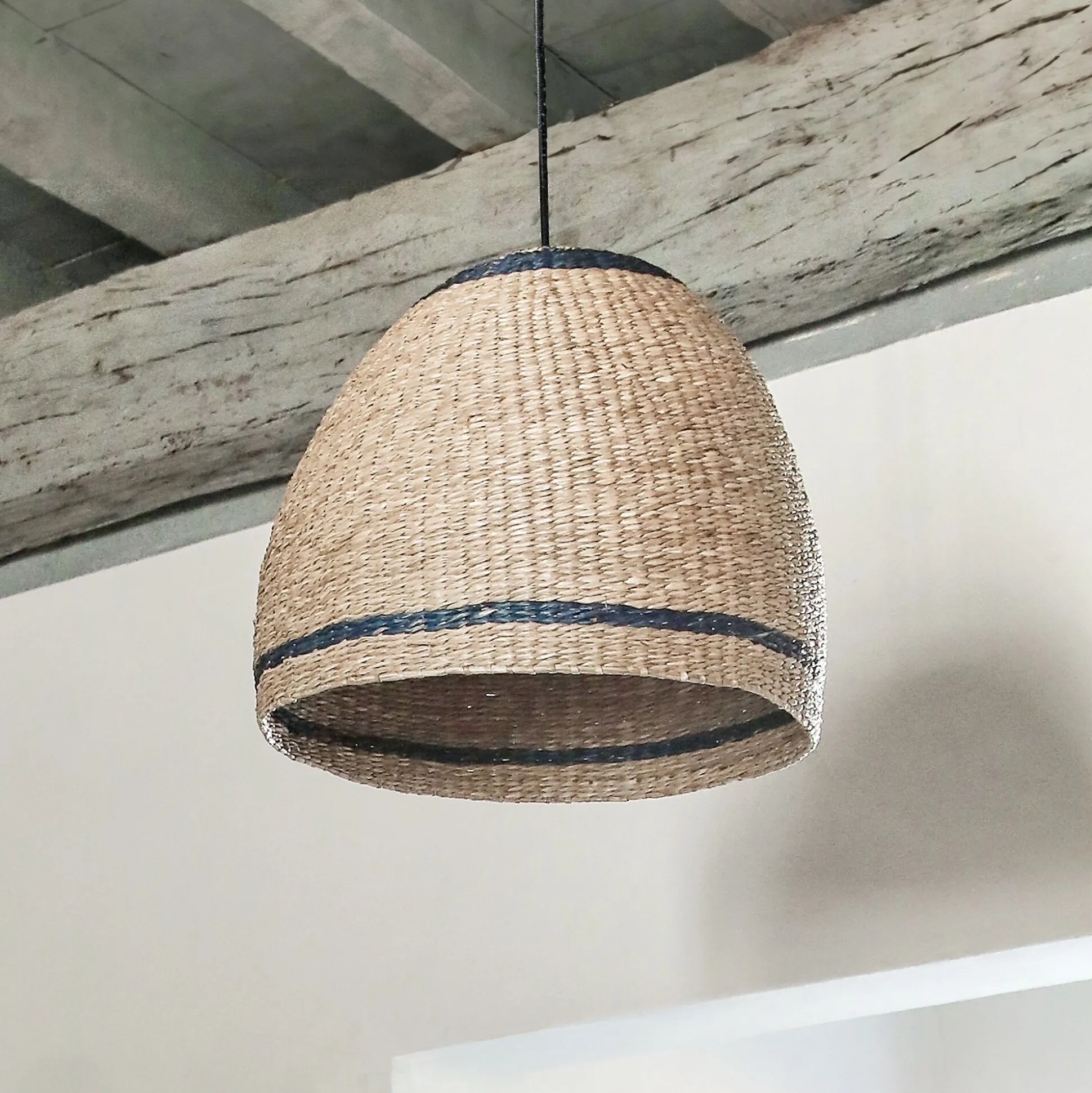 Suspension non électrifiée en jonc de mer D40cm - naturel
