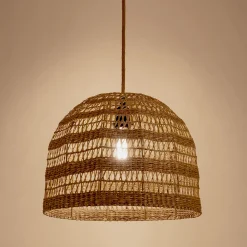 Suspension non électrifiée en jonc de mer D43cm - naturel