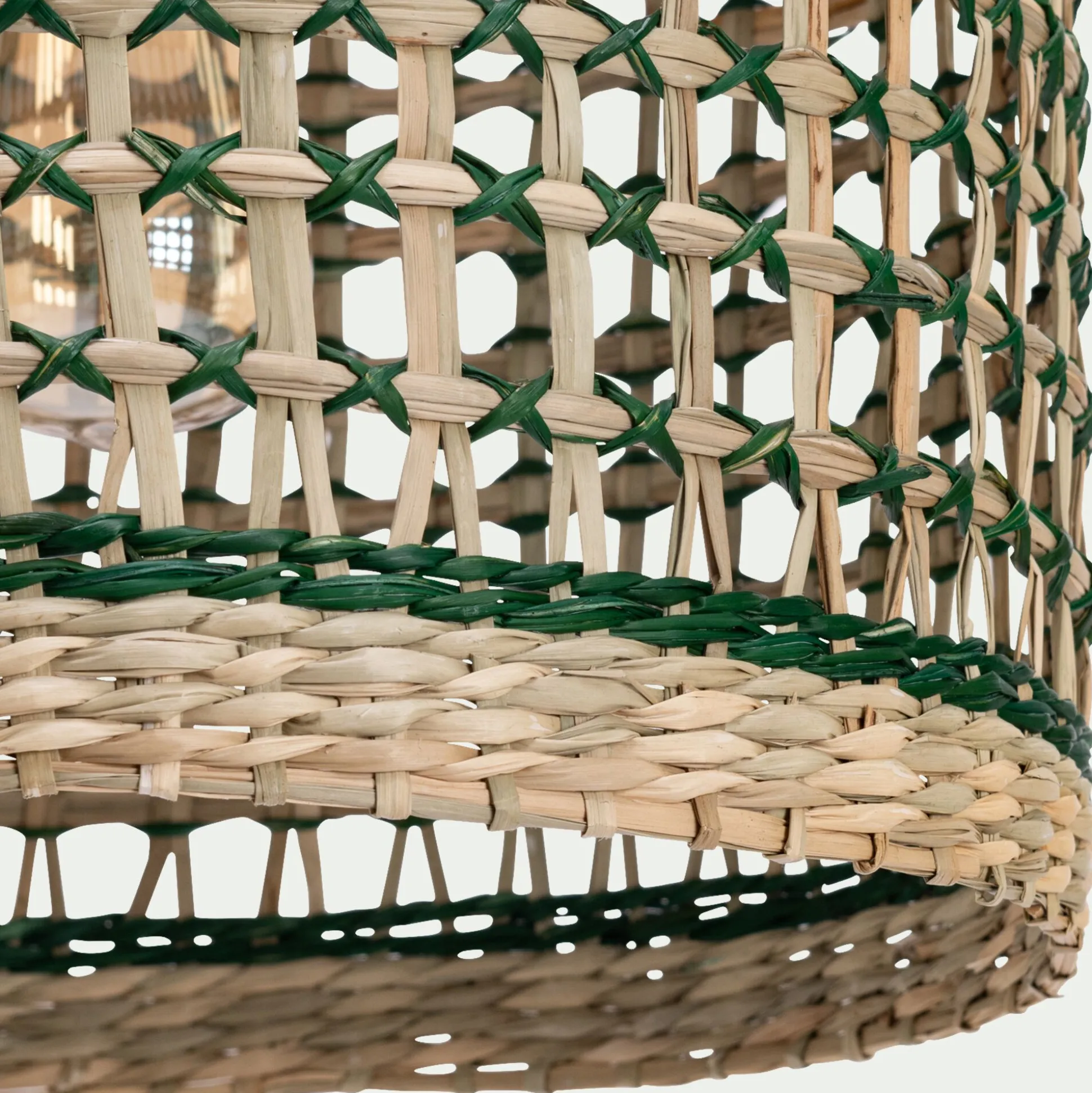 Suspension non électrifiée en jonc de mer D33cm - naturel
