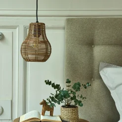 Suspension non électrifiée en rotin D20cm - naturel