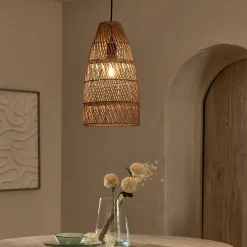 Suspension non électrifiée en rotin D26cm - naturel