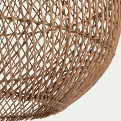 Suspension non électrifiée en rotin et fer - naturel D46cm