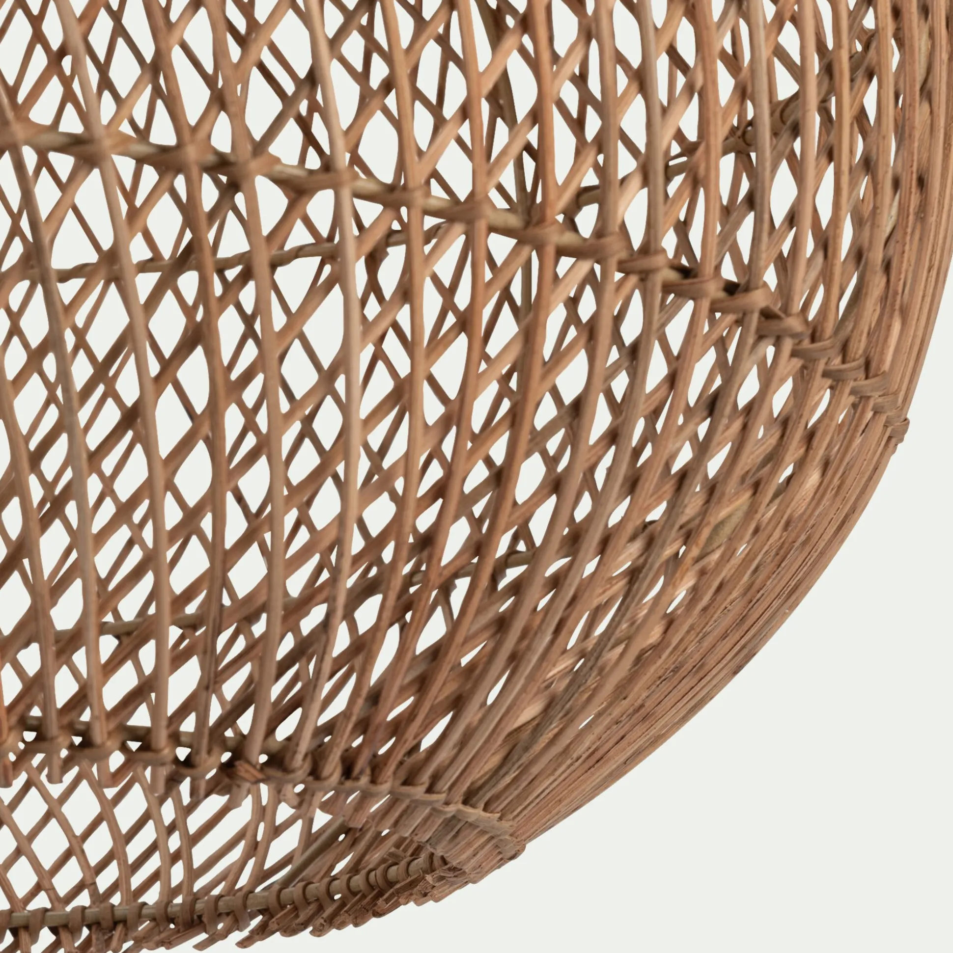 Suspension non électrifiée en rotin et fer - naturel D46cm