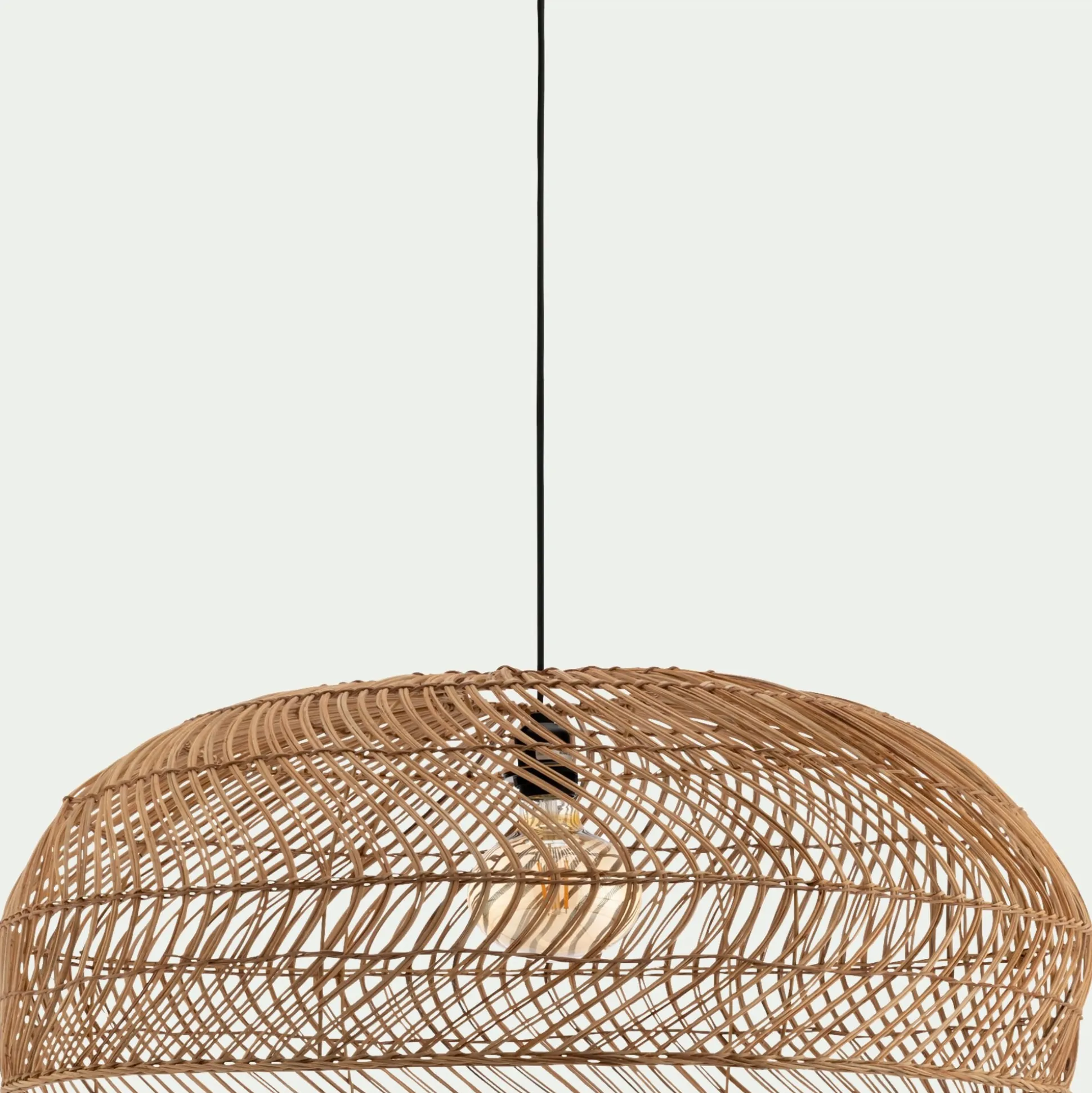 Suspension non électrifiée en rotin - naturel D80cm