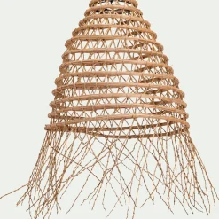 Suspension non électrifiée fait main E27 en palmier D40cm - naturel