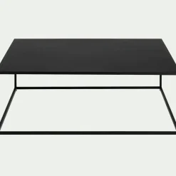 Table basse carrée en métal - noir 100x100cm
