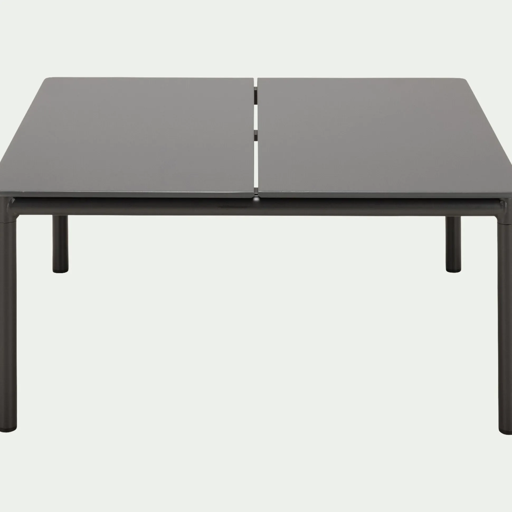 Table basse de jardin carrée en aluminium - gris