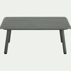 Table basse de jardin en aluminium - vert cèdre