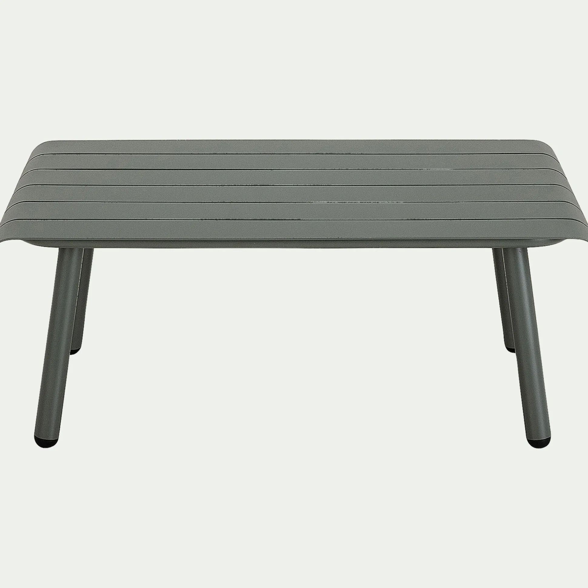 Table basse de jardin en aluminium - vert cèdre