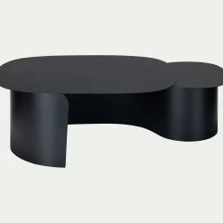 Table basse en acier L125xH37cm - noir