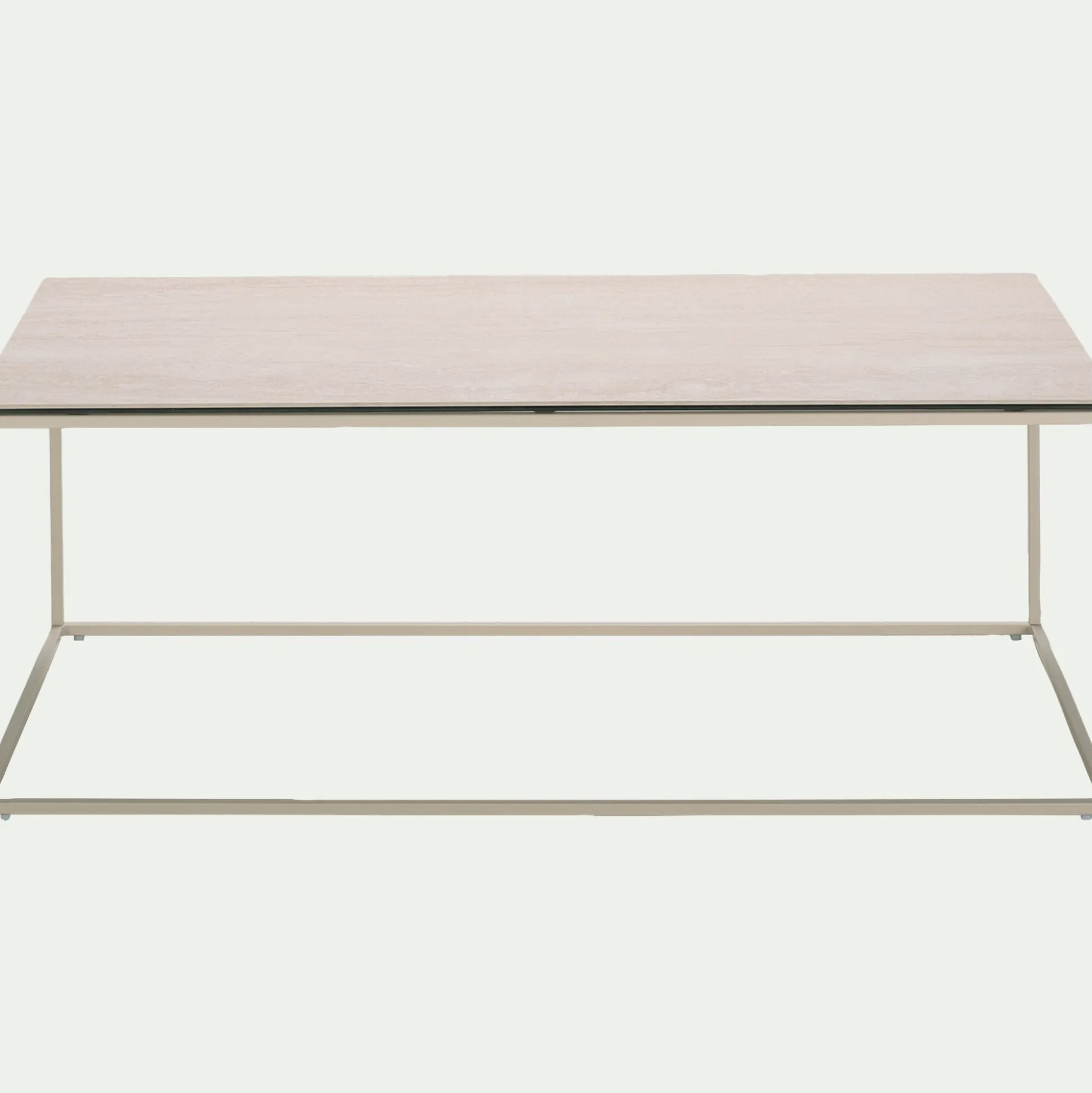Table basse en travertin L110cm - beige
