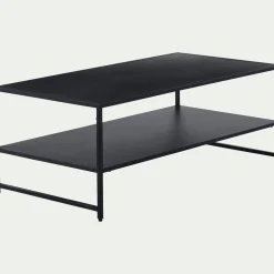 Table basse rectangulaire en acier - noir