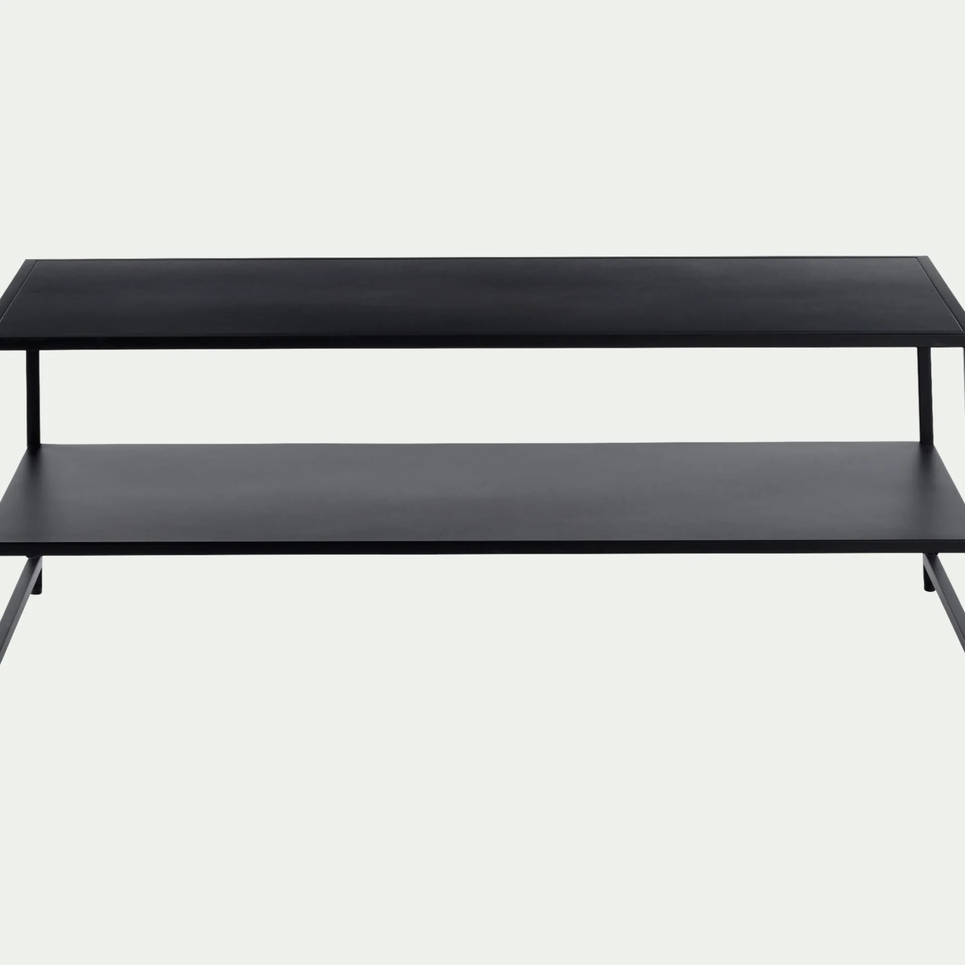 Table basse rectangulaire en acier - noir
