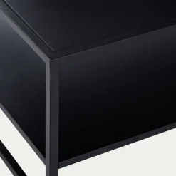 Table basse rectangulaire en acier - noir