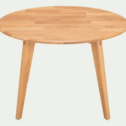 Table basse ronde en chêne massif - bois clair