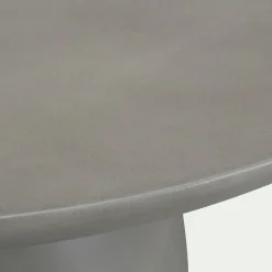 Table basse ronde en polystone D100cm - gris