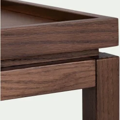Table de chevet en chêne L45xl35xH45cm - bois foncé