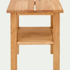 Table de chevet en chêne massif 1 tablette - bois clair