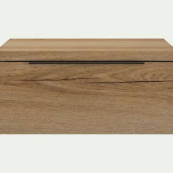Table de chevet suspendue en bois 1 tiroir L40xl36xH19cm - bois clair