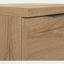 Table de chevet suspendue en bois 1 tiroir L40xl36xH19cm - bois clair