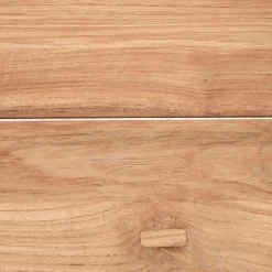 Table de jardin en teck et aluminium - bois clair (8 places)