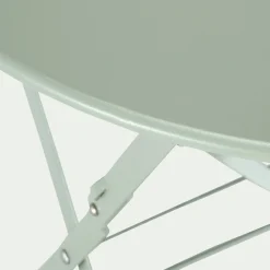 Table de jardin pliante en acier - vert olivier (2 places)