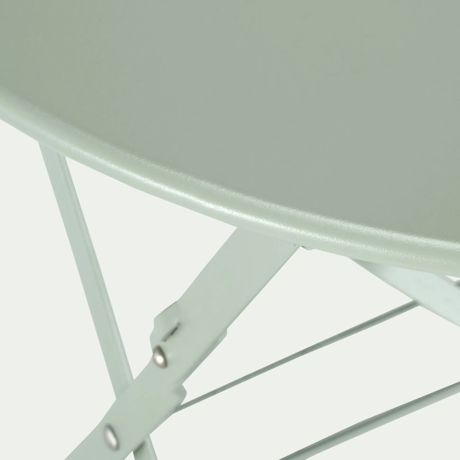 Table de jardin pliante en acier - vert olivier (2 places)