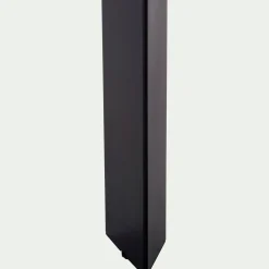 Table de repas jardin en teck recyclé et aluminium - noir (8 places)