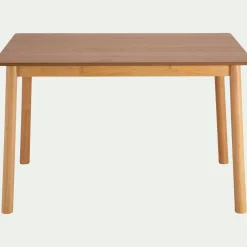 Table de repas rectangulaire en chêne et hévéa - bois clair (6 places)