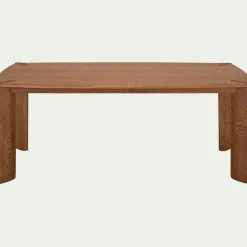 Table de repas rectangulaire en chêne massif - bois clair (8 places)