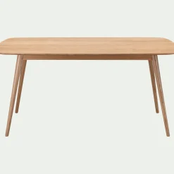 Table de repas rectangulaire en bois de chêne - bois clair (6 places)