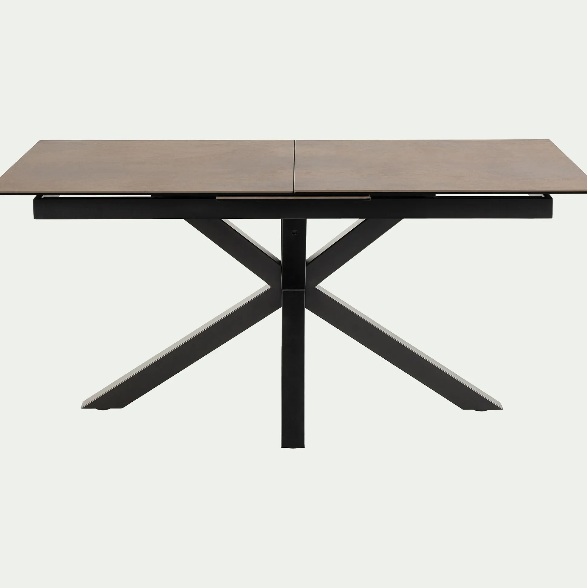 Table de repas rectangulaire extensible en céramique - bronze (6 à 8 places)