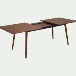 Table de repas rectangulaire extensible en bois - bois foncé (8 à 10 places)