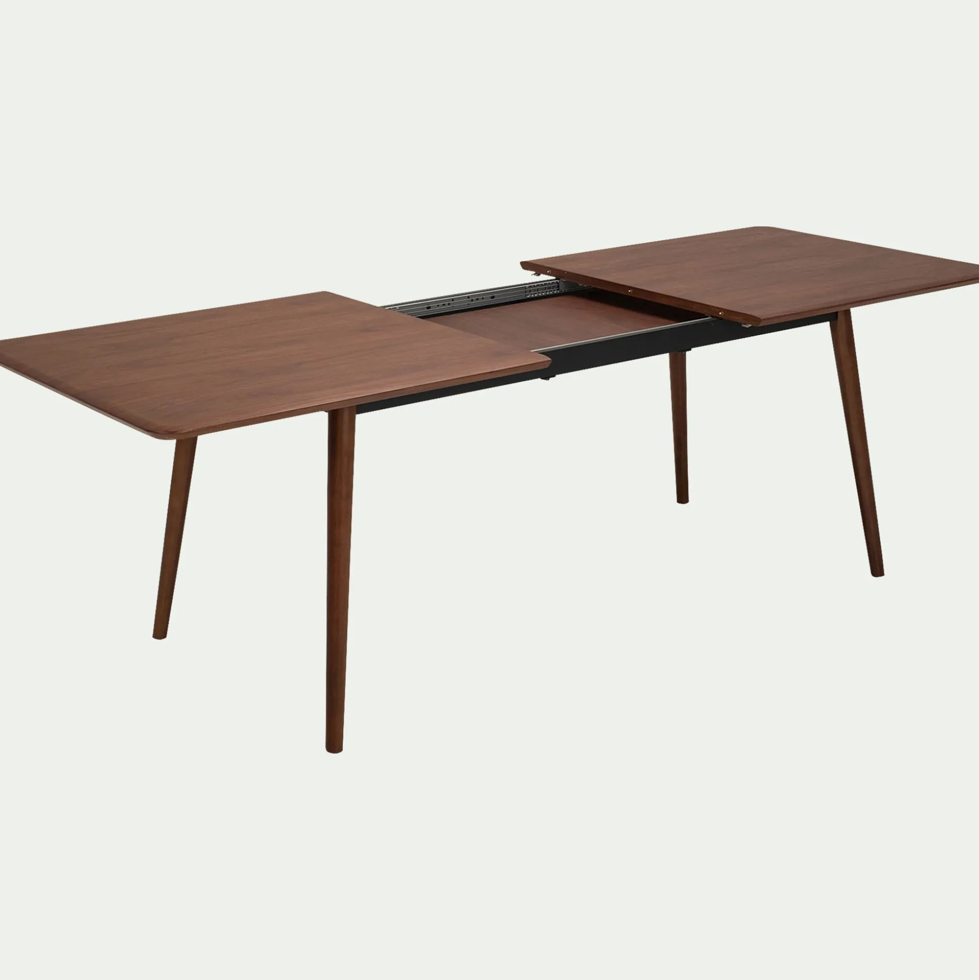 Table de repas rectangulaire extensible en bois - bois foncé (8 à 10 places)