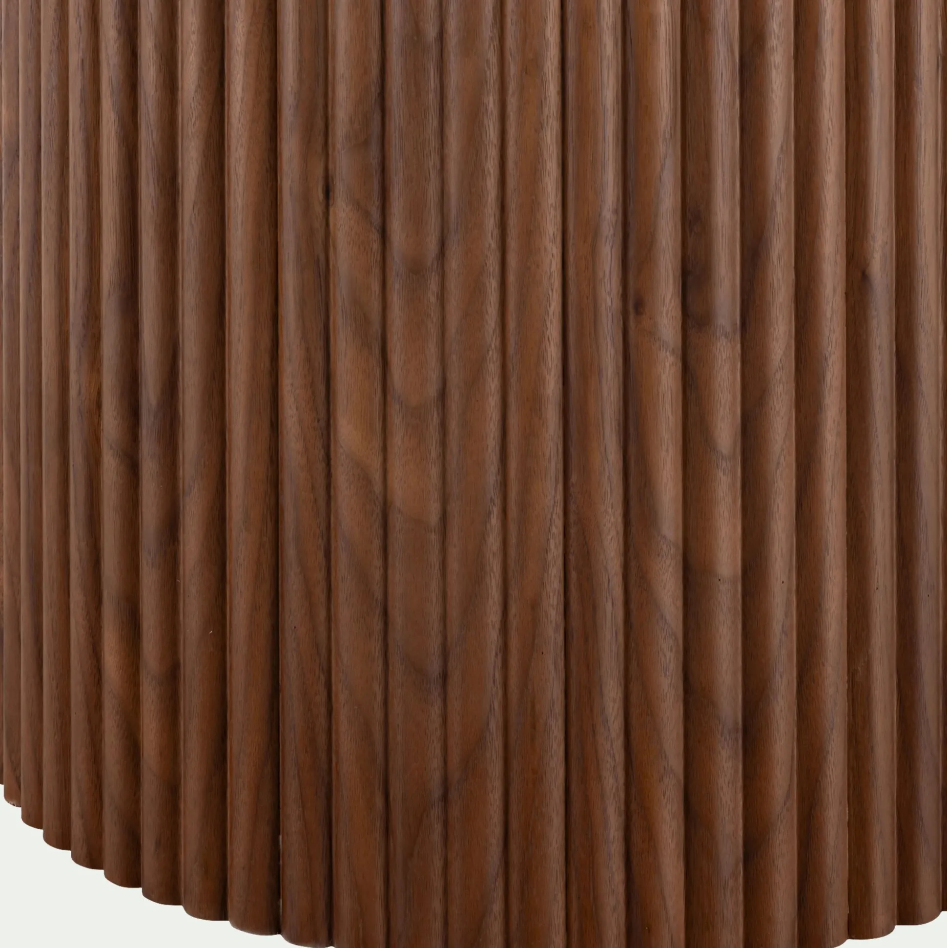 Table de repas ronde en bois - bois foncé (6 places)