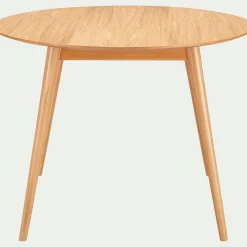 Table de repas ronde en bois de chêne - bois clair (4 places)