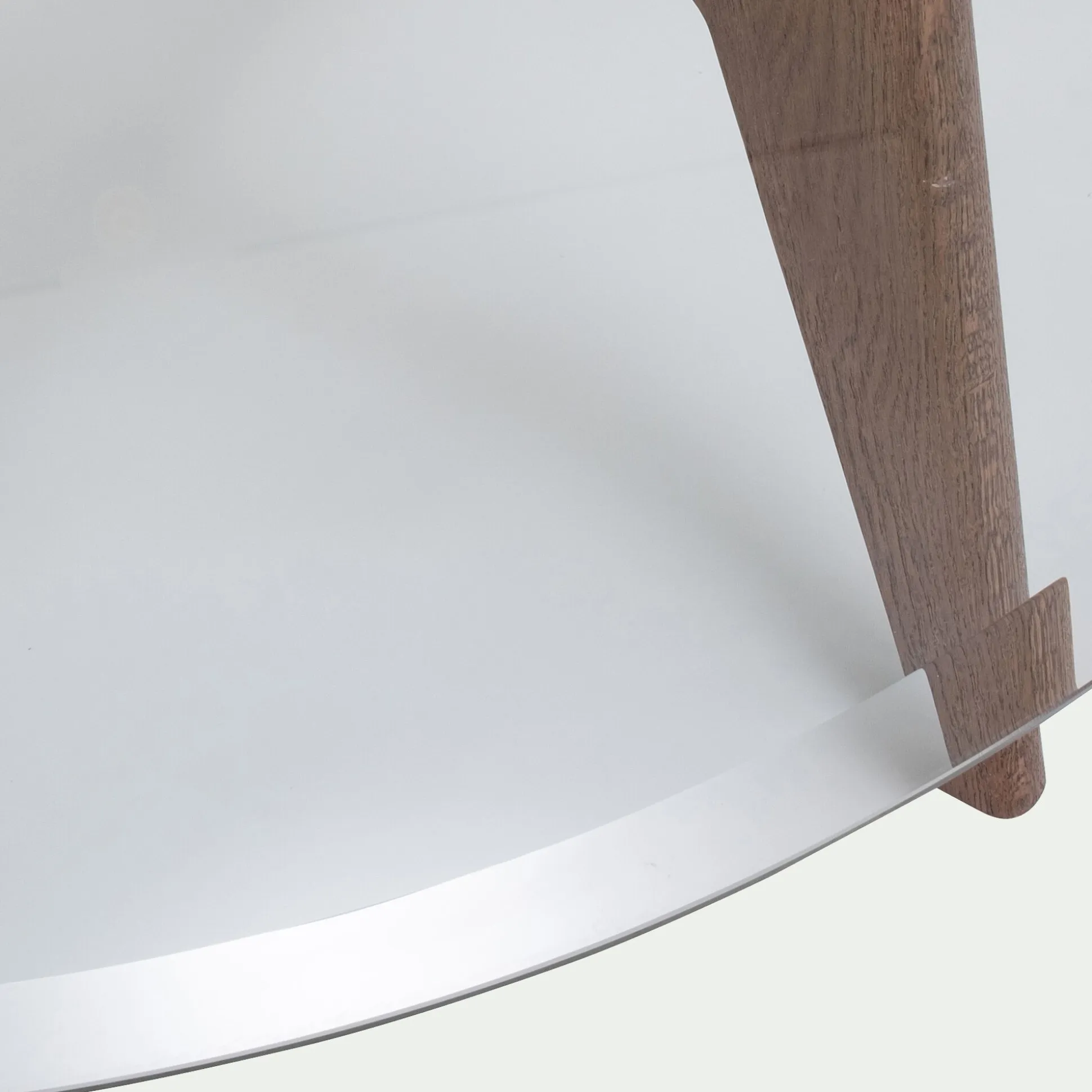 Table de repas ronde en verre trempé et chêne - bois clair (6 places)