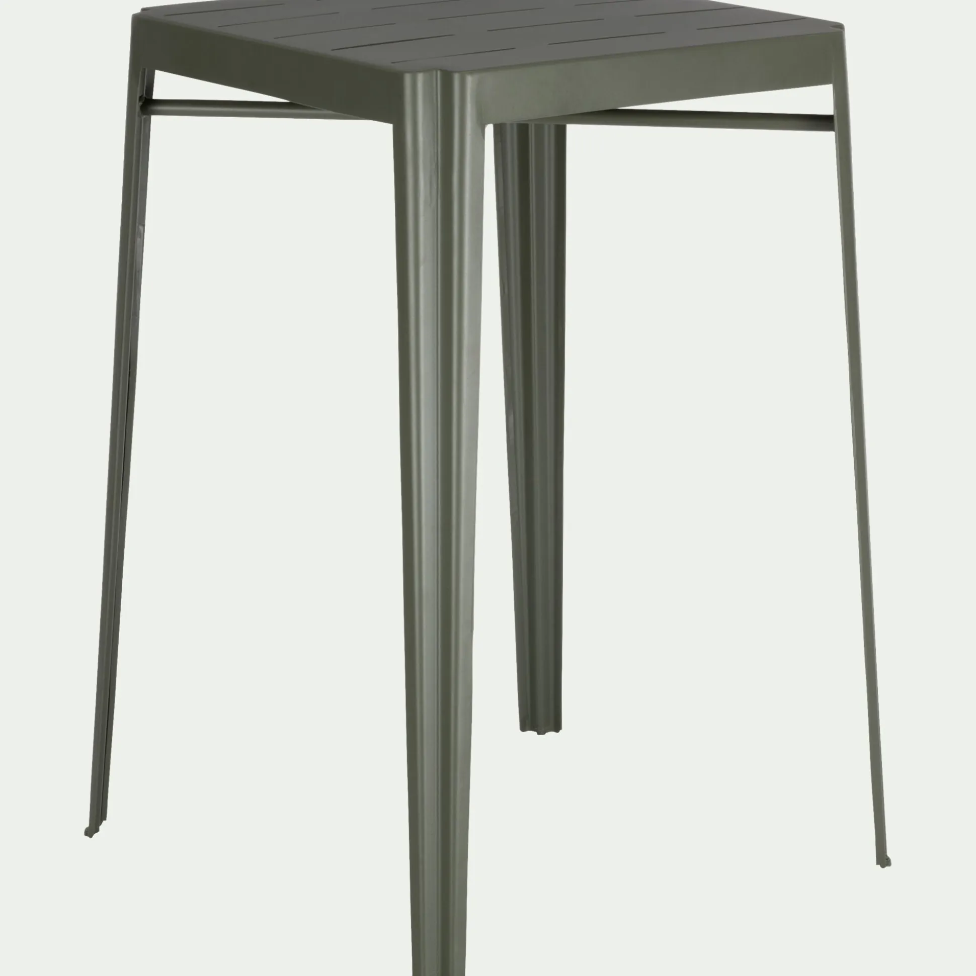 Table haute de jardin en acier - vert cèdre (2 places)