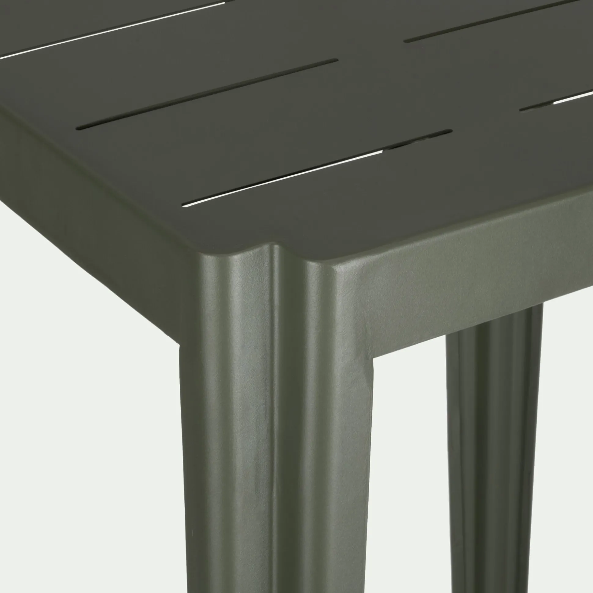Table haute de jardin en acier - vert cèdre (2 places)