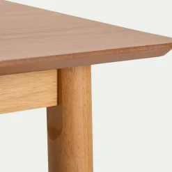 Table haute rectangulaire en chêne et hévéa - bois clair (6 places)
