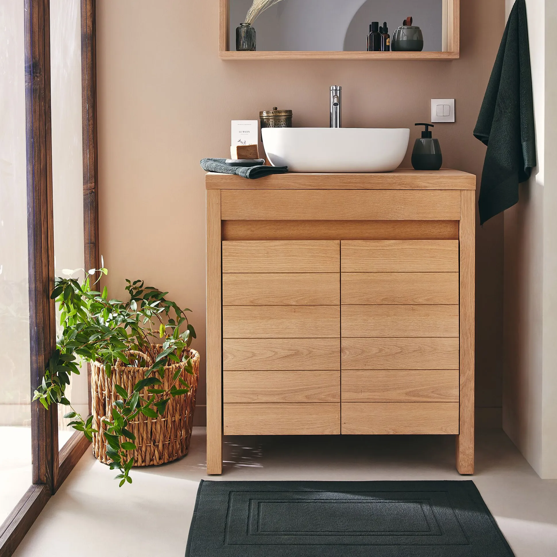 Tablette / Top simple pour meuble sous-vasque L80cm