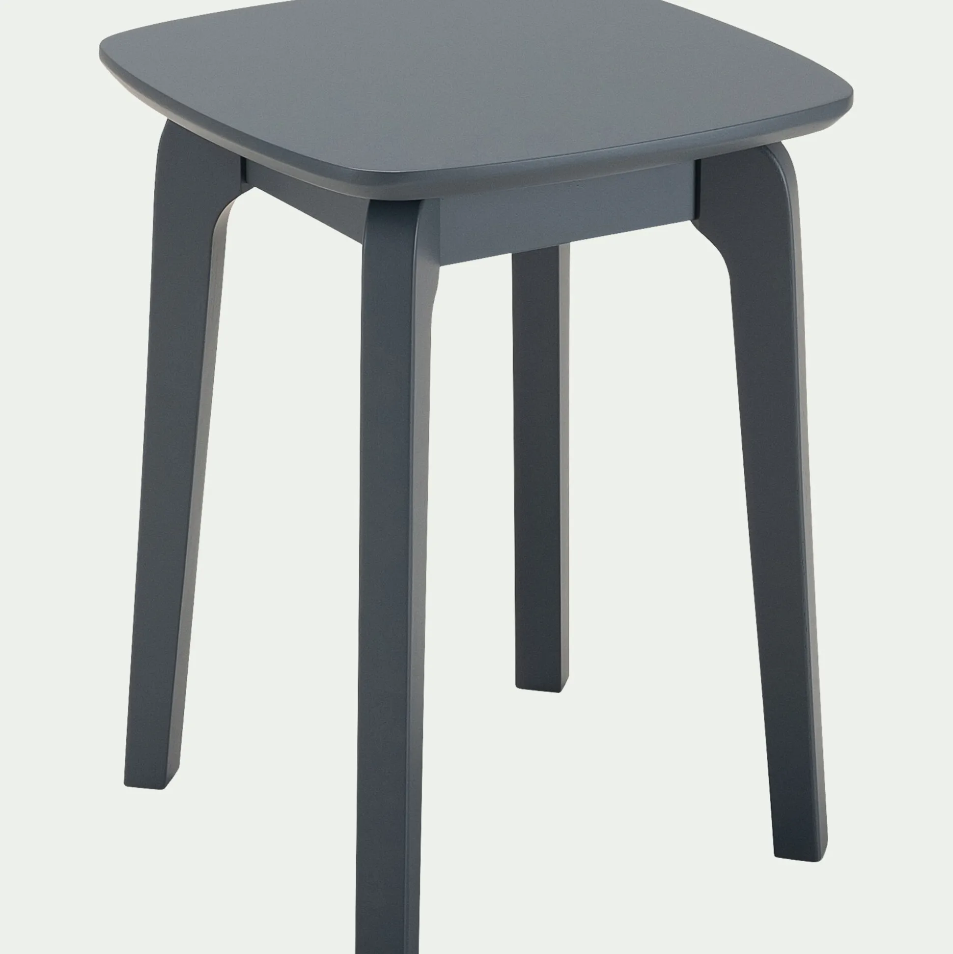 Tabouret bas en bois d'hévéa H45cm - gris restanque