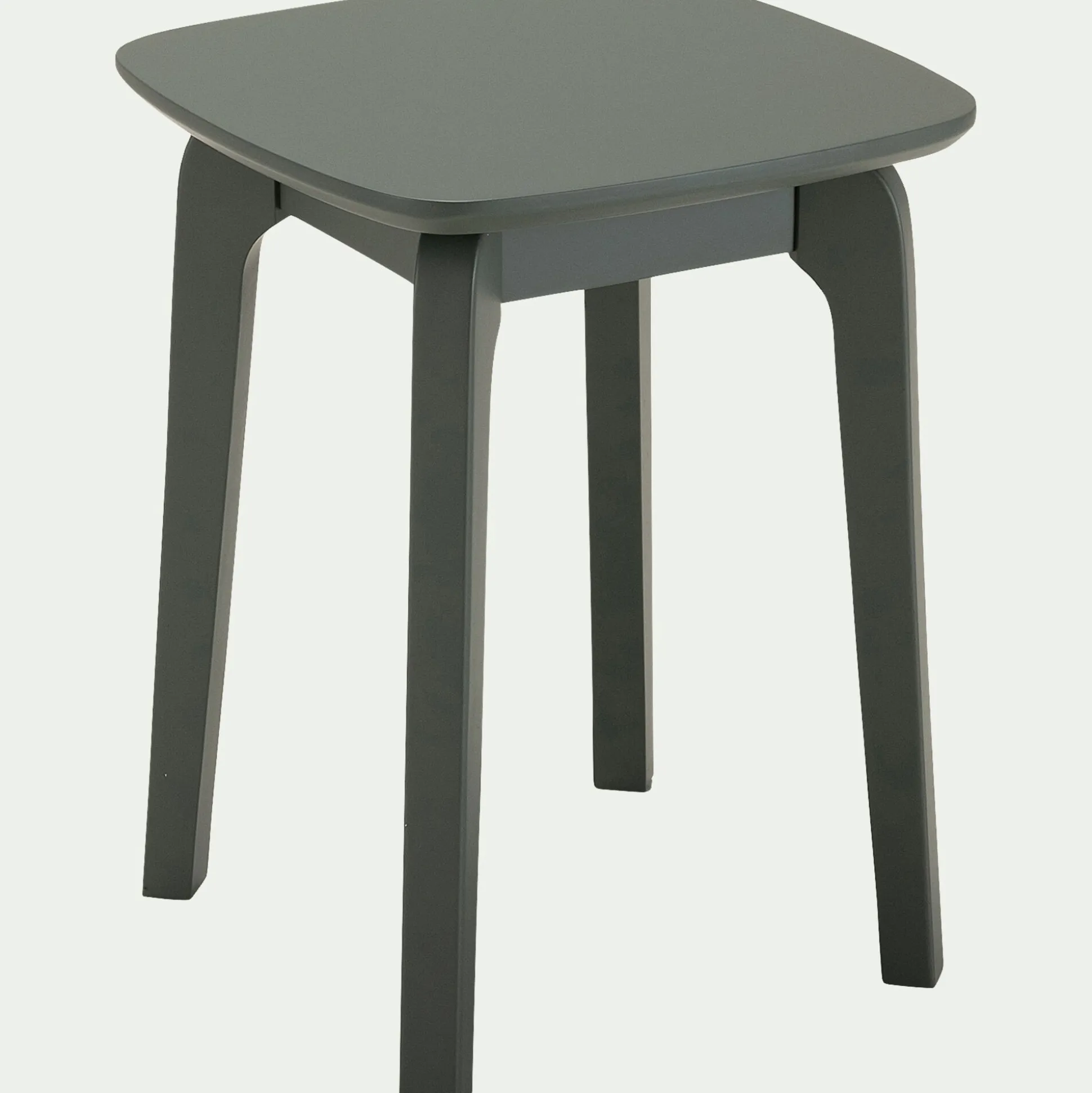 Tabouret bas en bois d'hévéa H45cm - vert cèdre