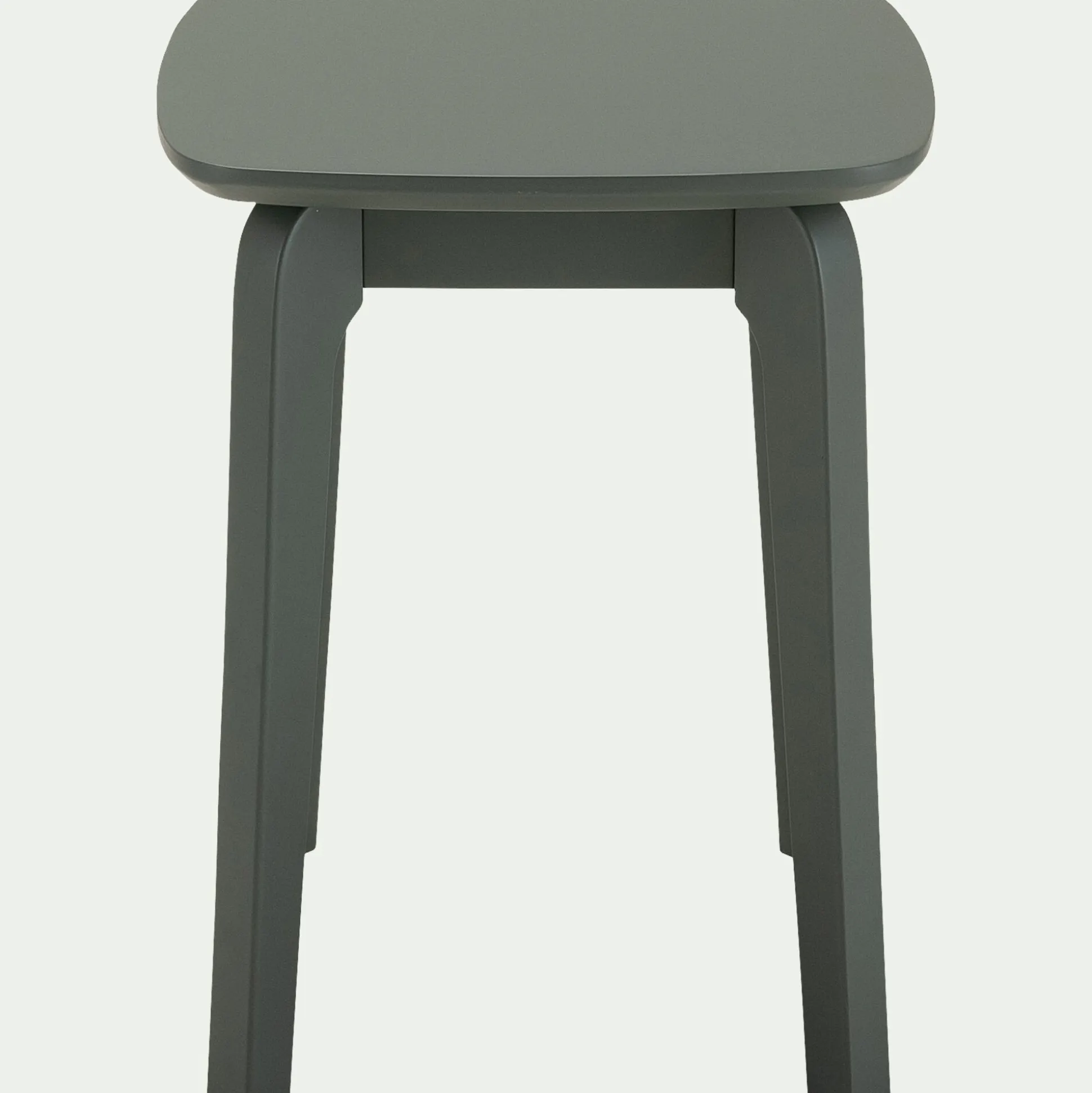 Tabouret bas en bois d'hévéa H45cm - vert cèdre